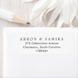 Modern Simple Wedding Return Address