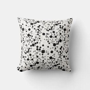 Modern Simple White Terrazzo Black Kissen