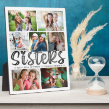 Modern SISTERS 7 Foto von Collage White Personaliz