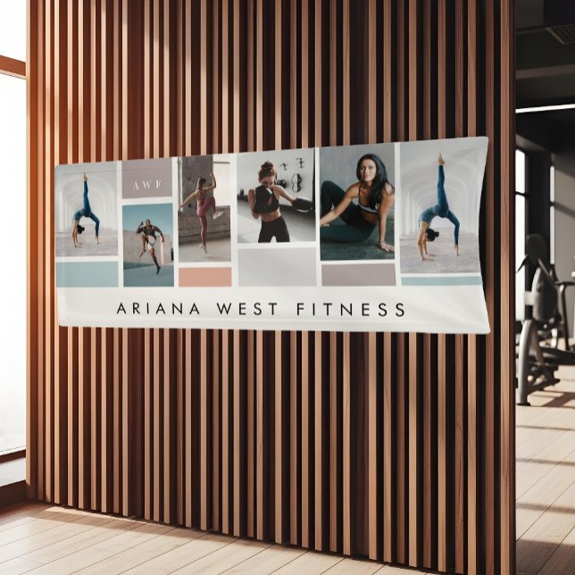 Modern Six Photo Collage Personal Trainer Fitness Banner (Modern Six Photo Collage Personal Trainer Fitness Banner)