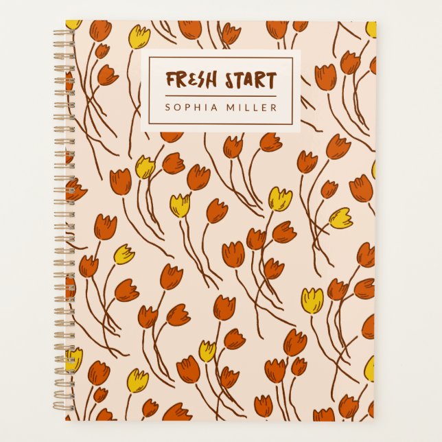 Modern Sketchbook Garden Personal | Retro Palette Planer (Vorderseite)