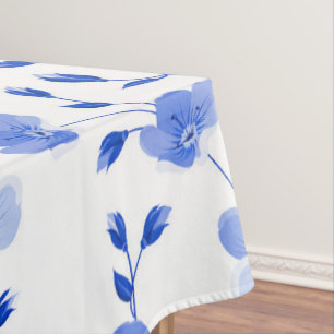 Modern Sky Blue Daisy Floral Tischdecke