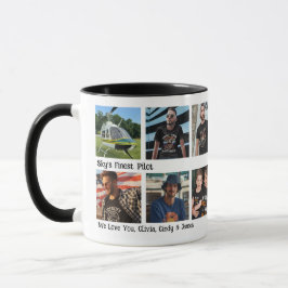 Modern 'Sky's schönster Pilot' Foto Collage wahren Tasse
