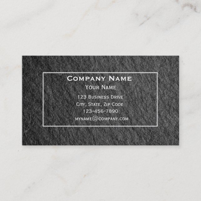 Modern Slate Business Card Visitenkarte (Vorderseite)