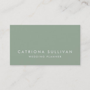 Modern Sleek Elegante Sage Green Visitenkarte