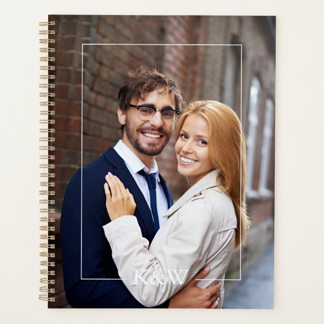 Modern Sleek-Monogramm Planer (Vorderseite)