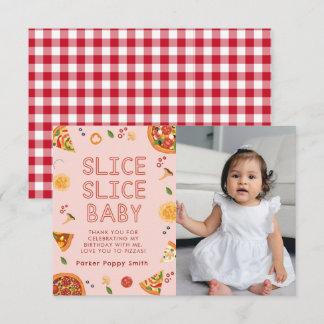 Modern Slice Slice Baby Geburtstag Danke Karte