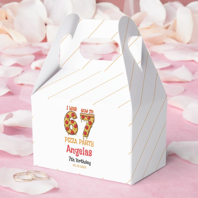 Modern Slice Slice Boy Six Seven Birthday Party Geschenkschachtel (Hochzeit)