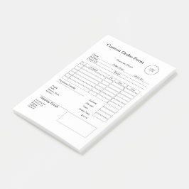 Modern Small Business custom order Sales Receipt Post-it Klebezettel