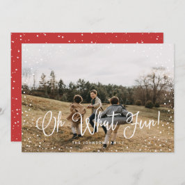 Modern Snow Script 2 Foto Feiertagskarte