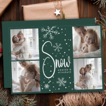 Modern Snowflake 4 Familienfotos Weihnachten 2023