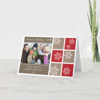 Modern Snowflakes Holiday Card Feiertagskarte