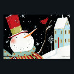 Modern Snowmen Winter Zuhause Poster<br><div class="desc">© Anne Tavoletti/Wild Apple | Image-ID: SID14617_Modern_Snowmen_IV.pdf |</div>