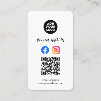 Modern Social Media QR Code | Instagram Facebook  Visitenkarte