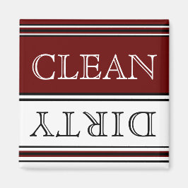Modern solid Burgundy red template, White Script Magnet