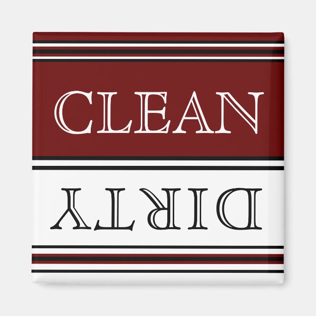 Modern solid Burgundy red template, White Script Magnet (Vorne)