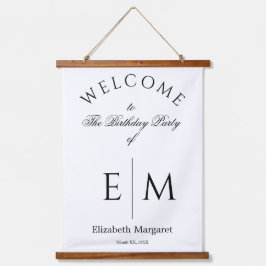 Modern Sophisticated Birthday Celebration Tapestry Wandteppich Mit Holzrahmen