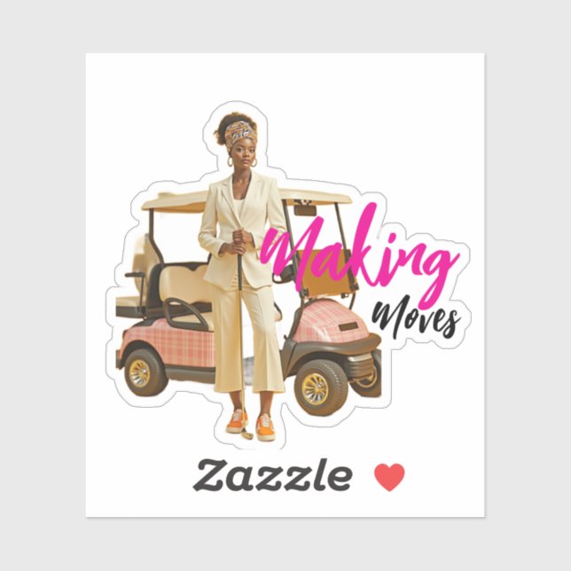 Modern Sophisticated Custom-Cut Vinyl Sticker (Feuille)