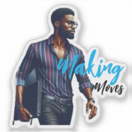 Modern Sophisticated Custom-Cut Vinyl Sticker