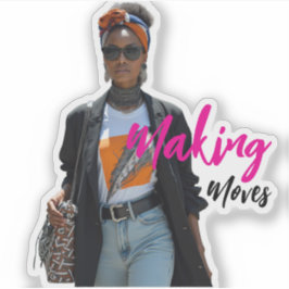 Modern Sophisticated Custom-Cut Vinyl Sticker