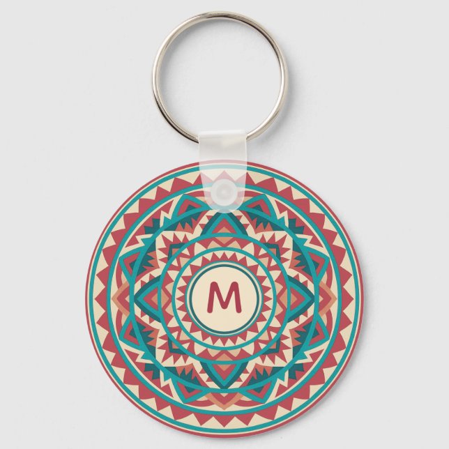 Modern Southwest Mandala Schlüsselanhänger (Vorderseite)