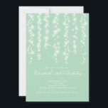 Modern Sparkle Mint 16 . Geburtstag Geburtstagspar Einladung<br><div class="desc">Beginnen Sie Ihre Töchter 16 . Geburtstag Party mit unserem wunderschönen Vorhang aus weißen Lichtern 16 . Geburtstag Party Einladung. Unsere stilvollen und zeitgenössischen süßen 16 Party Einladungen sind mit zwirnigen weißen Lichtern auf einem minzgrünen Hintergrund ausgestattet. Umdreh die Einladung nach oben, um einen passenden Rücken für eine besondere Touch...</div>