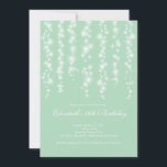Modern Sparkle Mint 16 . Geburtstag Geburtstagspar Einladung<br><div class="desc">Beginnen Sie Ihre Töchter 16 . Geburtstag Party mit unserem wunderschönen Vorhang aus weißen Lichtern 16 . Geburtstag Party Einladung. Unsere stilvollen und zeitgenössischen süßen 16 Party Einladungen sind mit zwirnigen weißen Lichtern auf einem minzgrünen Hintergrund ausgestattet. Umdreh die Einladung nach oben, um einen passenden Rücken für eine besondere Touch...</div>
