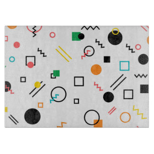 Modern, spielerisch, cool, trendy, geometrisch geg schneidebrett