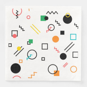 Modern, spielerisch, cool, trendy, geometrisch geg serviette