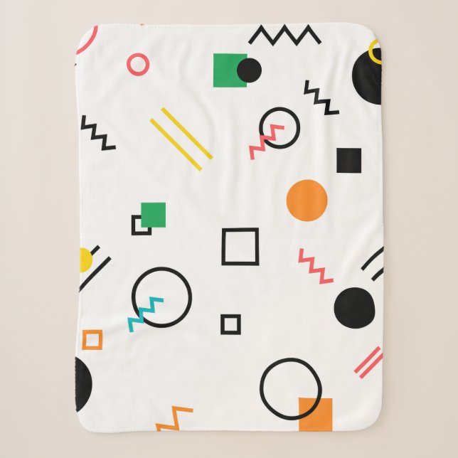 Modern, spielerisch, cool, trendy, geometrisch geg sherpadecke (Vorderseite)