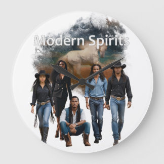 Modern Spirits Crew Cover Art Wall Clock Große Wanduhr