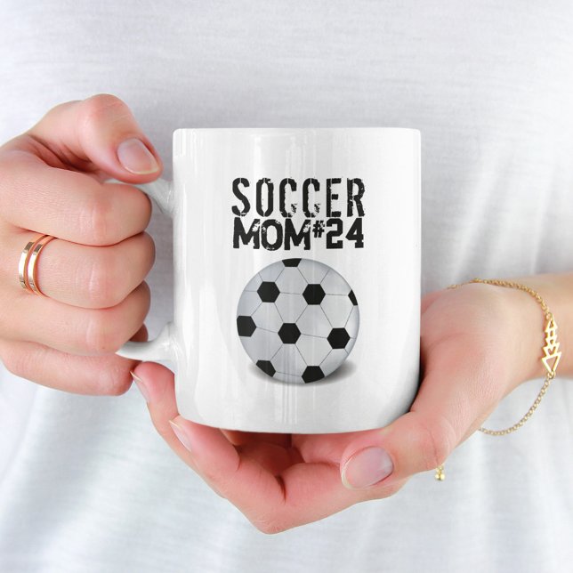 Modern Sports Soccer Mama Niedlich Simple Player Kaffeetasse (Von Creator hochgeladen)