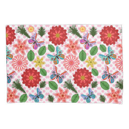 Modern Spring Garden Butterfly Floral  Kissenbezug