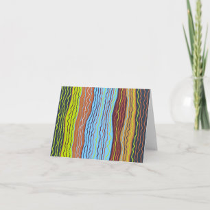Modern Squiggles 4 Blank Note Card Karte