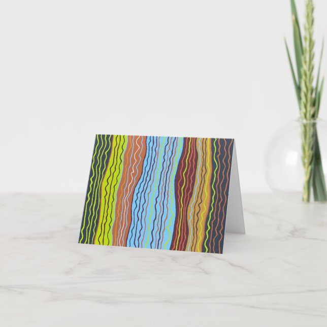 Modern Squiggles 4 Blank Note Card Karte (Vorderseite)