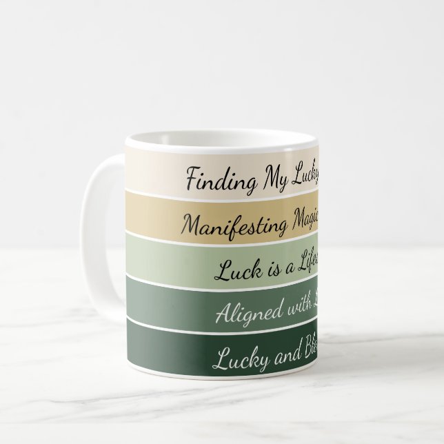 Modern St. Patrick’s Day Gradient Kaffeetasse (Vorderseite Links)
