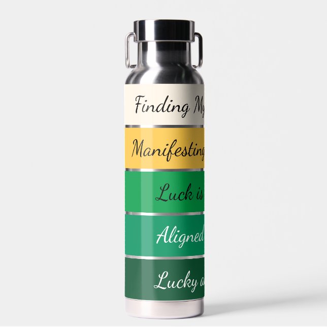 Modern St. Patrick’s Day Gradient Trinkflasche (Vorne)