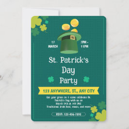 Modern St. Patrick's Day Party Invitation Einladung