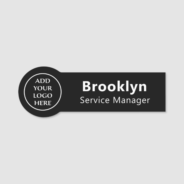 Modern Staff Name Job Title Company Business Logo Namensschild (Vorderseite)