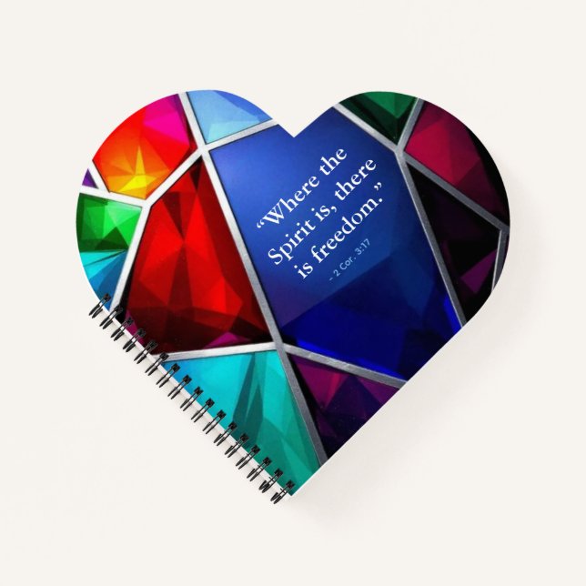 Modern Stained Glass Geometric Faith Journal Notizbuch (Vorderseite)