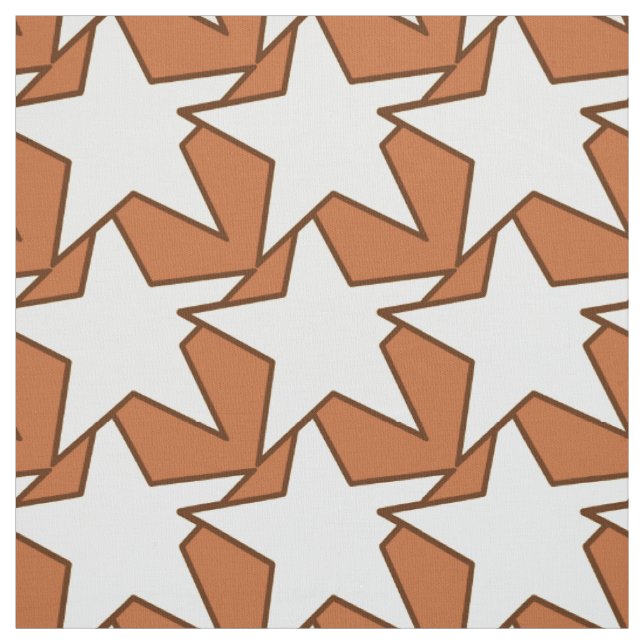 Modern Star Geometric - Creme und Kamelbräune Stoff (Muster)