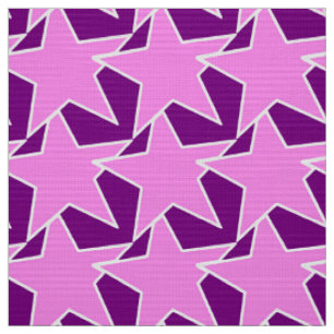Modern Star Geometric - lila und violett Stoff