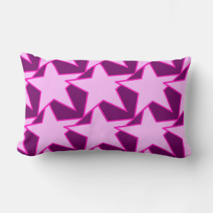 Modern Star Geometric - rosa und amethystisch lila Lendenkissen