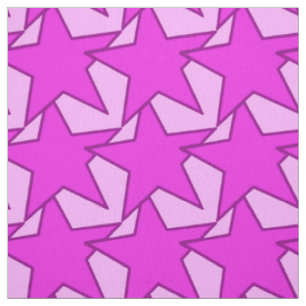 Modern Star Geometric - violett und rosa Stoff