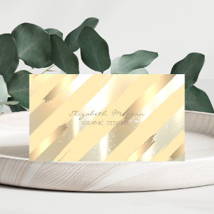 Modern Stilvoll,Streifen,Falsche Goldfolie Pinsels Visitenkarte