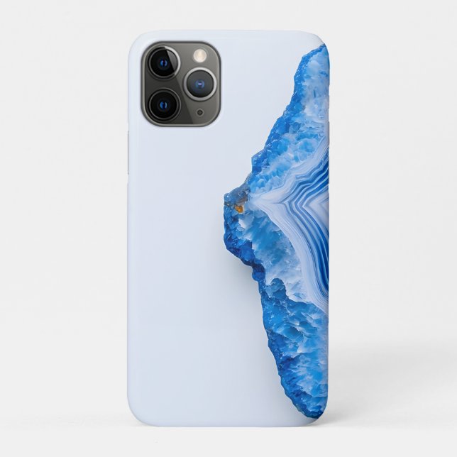 Modern Stone Dusty Blue Marble Case-Mate iPhone Hülle (Rückseite)