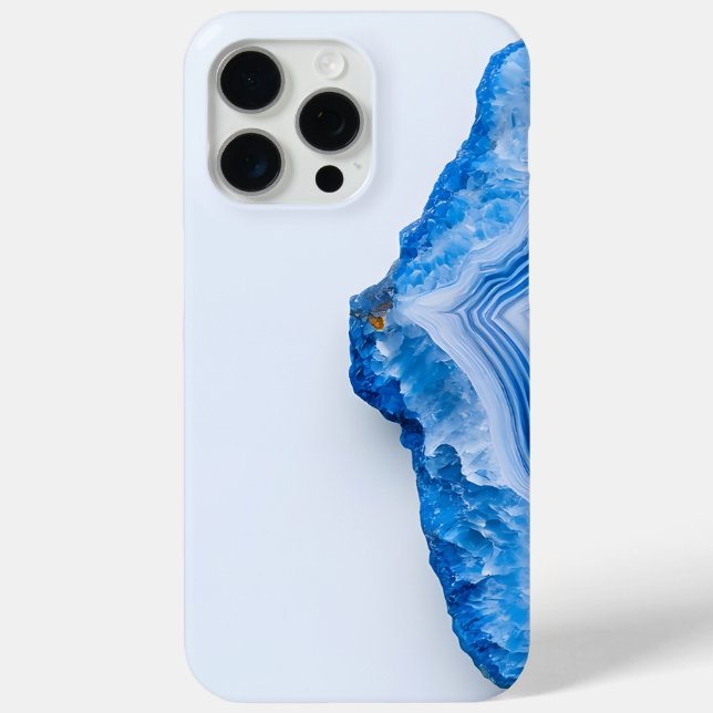 Modern Stone Dusty Blue Marble Case-Mate iPhone Hülle (Rückseite)