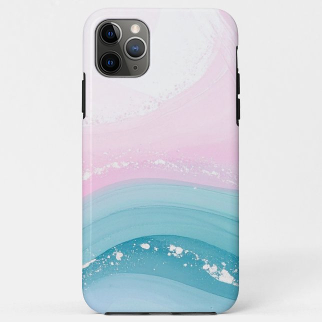 Modern Stone Dusty Blue Marble Case-Mate iPhone Hülle (Rückseite)