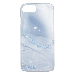 Modern Stone Dusty Blue Marble Case-Mate iPhone Hülle