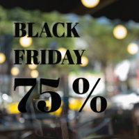 Modern Store Window Black Friday Sale